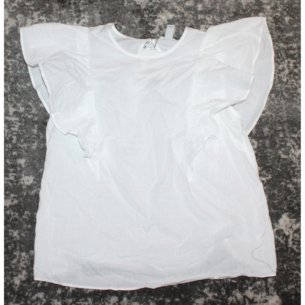 Women's Flutter Sleeve Tank Top - A New Day - White Small